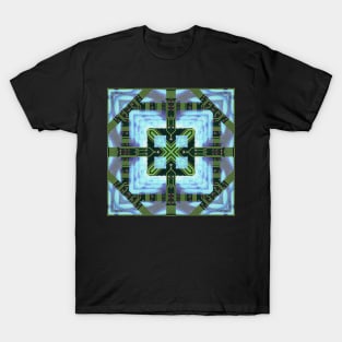 Circuitboard fire Kaleidoscope Pattern (Seamless) 19 T-Shirt